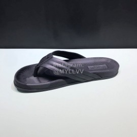 Valentino Black Cowhide Ribbon Flip Flops For Men