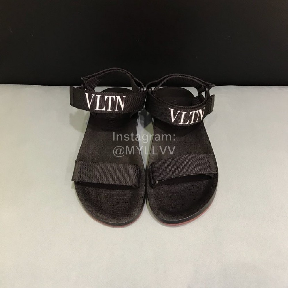 Valentino Black Canvas Cowhide Ribbon Scandals For Men 