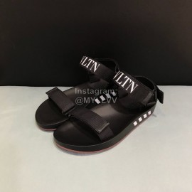 Valentino Black Canvas Cowhide Ribbon Scandals For Men 