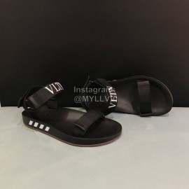 Valentino Black Canvas Cowhide Ribbon Scandals For Men 