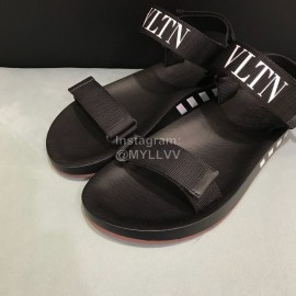 Valentino Black Canvas Cowhide Ribbon Scandals For Men 