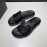 Valentino Calf Leather Rivet Slippers For Men Black