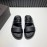 Valentino Black Calf Leather Rivet Slippers For Men