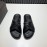 Valentino Calf Leather Rivet Cross Slippers For Men Black