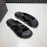Valentino Calf Leather Rivet Cross Slippers For Men Black