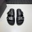 Valentino Camouflage Pattern Cowhide Slippers For Men Black