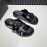 Valentino Camouflage Pattern Cowhide Slippers For Men Black