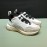 Valentino Color Matching Leather Thick Soled Sneakers For Men White