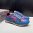 Valentino Classic Leather Casual Sneakers For Men Blue