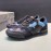 Valentino Classic Leather Casual Sneakers Blue For Men