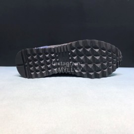 Valentino Classic Leather Casual Sneakers Brown For Men