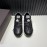 Valentino Calf Leather Thick Soled Sneakers For Men Black