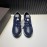 Valentino Calf Leather Thick Soled Sneakers For Men Blue