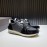 Valentino Cowhide Fabric Thick Soled Sneakers For Men Black
