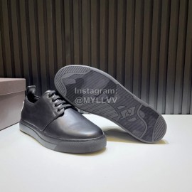 Valentino Black Cowhide Lace Up Sneakers For Men 