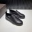 Valentino Black Calf Leather Casual Sneakers For Men