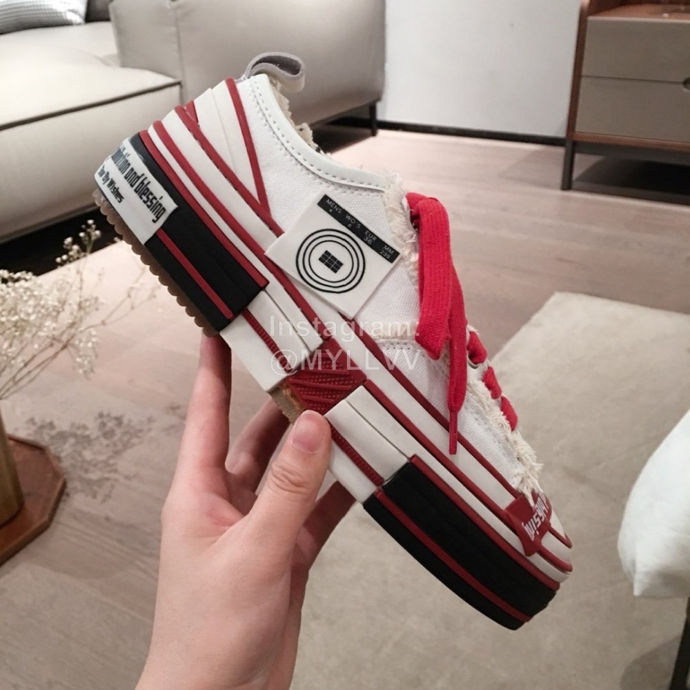 Xvessel Spring Summer Fashion Thick Soled Canvas Shoes For Men And Women White