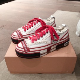 Xvessel Spring Summer Fashion Thick Soled Canvas Shoes For Men And Women White