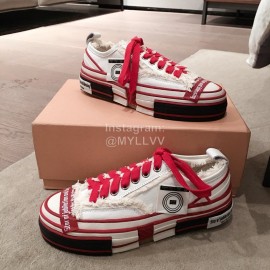 Xvessel Spring Summer Fashion Thick Soled Canvas Shoes For Men And Women White