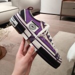 Xvessel Spring Summer Fashion Thick Soled Canvas Shoes For Men And Women Purple