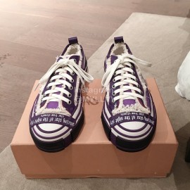 Xvessel Spring Summer Fashion Thick Soled Canvas Shoes For Men And Women Purple