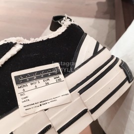 Xvessel Spring Summer Fashion Thick Soled Canvas Shoes Black For Men And Women