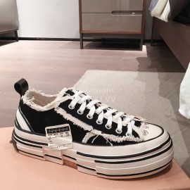 Xvessel Spring Summer Fashion Thick Soled Canvas Shoes Black For Men And Women