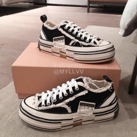 Xvessel Spring Summer Fashion Thick Soled Canvas Shoes Black For Men And Women