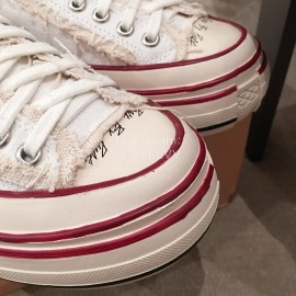 Xvessel Spring Summer Fashion Thick Soled Canvas Shoes White For Men And Women