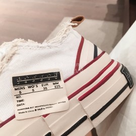 Xvessel Spring Summer Fashion Thick Soled Canvas Shoes White For Men And Women