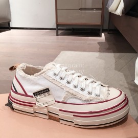 Xvessel Spring Summer Fashion Thick Soled Canvas Shoes White For Men And Women