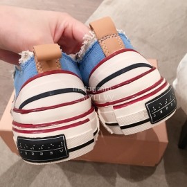 Xvessel Spring Summer Fashion Thick Soled Canvas Shoes For Men And Women Blue