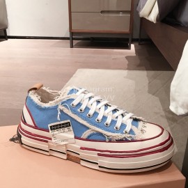 Xvessel Spring Summer Fashion Thick Soled Canvas Shoes For Men And Women Blue