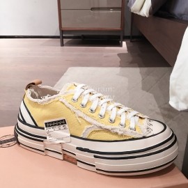 Xvessel Spring Summer Fashion Thick Soled Canvas Shoes For Men And Women Yellow