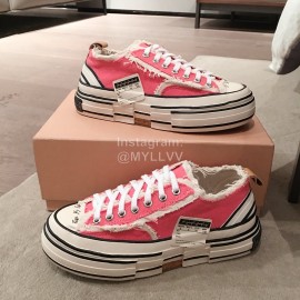 Xvessel Spring Summer Fashion Thick Soled Canvas Shoes For Men And Women Pink