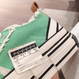 Xvessel Spring Summer Fashion Thick Soled Canvas Shoes For Men And Women Green