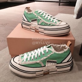 Xvessel Spring Summer Fashion Thick Soled Canvas Shoes For Men And Women Green