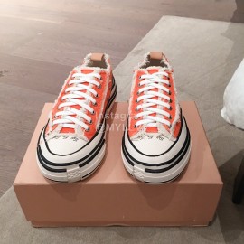 Xvessel Spring Summer Fashion Thick Soled Canvas Shoes For Men And Women Orange