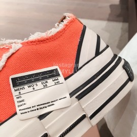 Xvessel Spring Summer Fashion Thick Soled Canvas Shoes For Men And Women Orange