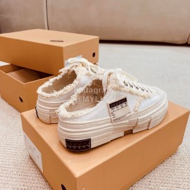 Xvessel Spring Summer New Thick Soled Canvas Shoes For Men And Women White