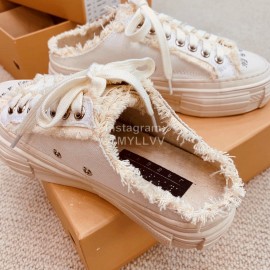 Xvessel Spring Summer New Thick Soled Canvas Shoes For Men And Women White