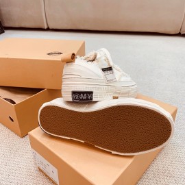 Xvessel Spring Summer New Thick Soled White Canvas Shoes For Men And Women 