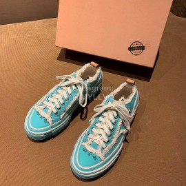 Xvessel Fashion Thick Soled Canvas Shoes For Men And Women Blue