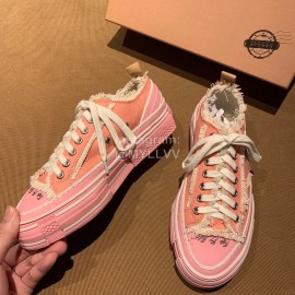 Xvessel Fashion Thick Soled Canvas Shoes For Men And Women Pink