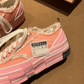 Xvessel Fashion Thick Soled Canvas Shoes For Men And Women Pink