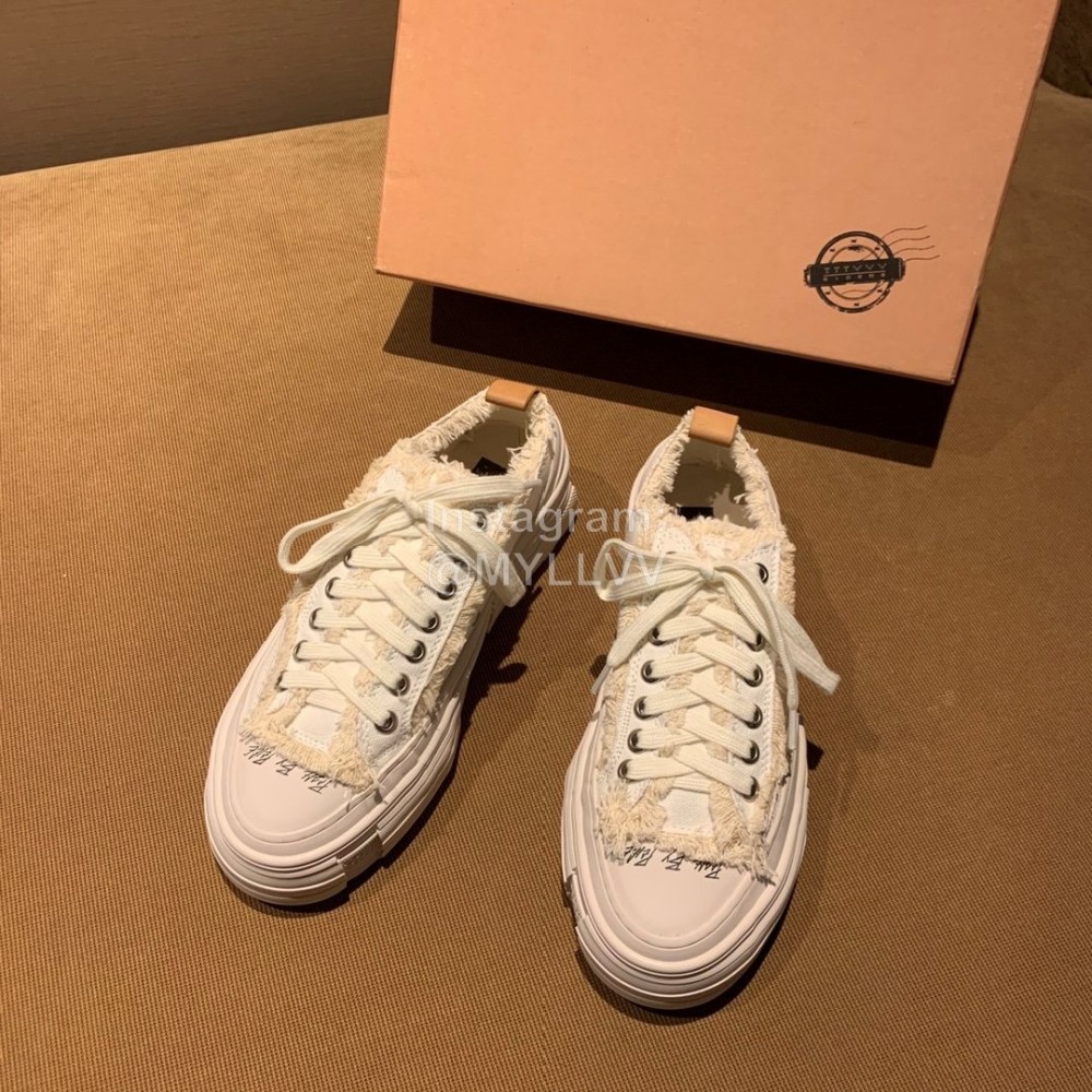 Xvessel Fashion Thick Soled Canvas Shoes For Men And Women White