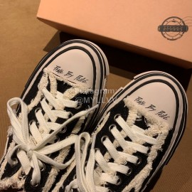 Xvessel Fashion Thick Soled Canvas Shoes For Men And Women Black