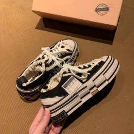 Xvessel Fashion Thick Soled Canvas Shoes For Men And Women Black