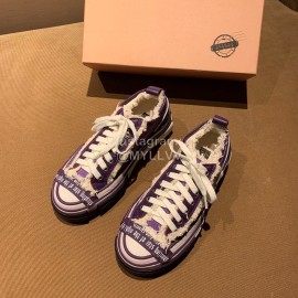 Xvessel Fashion Thick Soled Canvas Shoes For Men And Women Purple