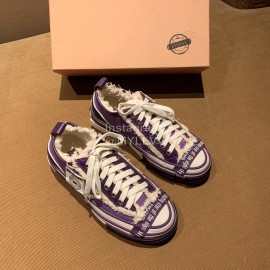 Xvessel Fashion Thick Soled Canvas Shoes For Men And Women Purple